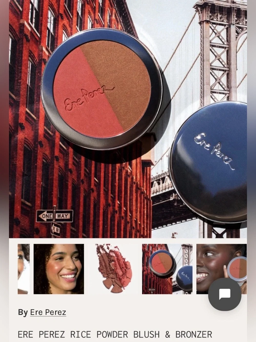 Ere Perez Rice Powder Blush & Bronzer - Shade Brooklyn